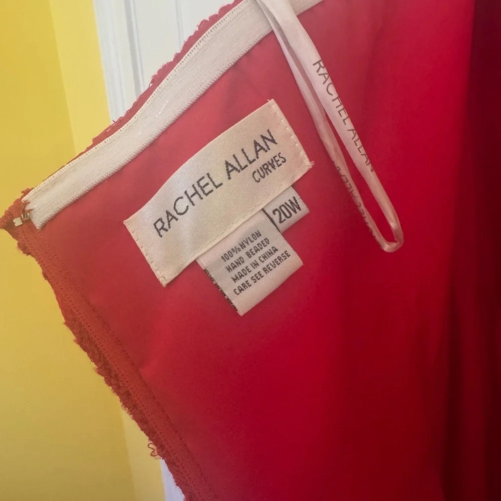 NWT Rachel Allan Red Prom Dress - Picture 10 of 14